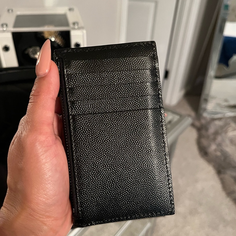 Authentic YSL Grain de Poudre Tech Cardholder - Picture 4 of 11